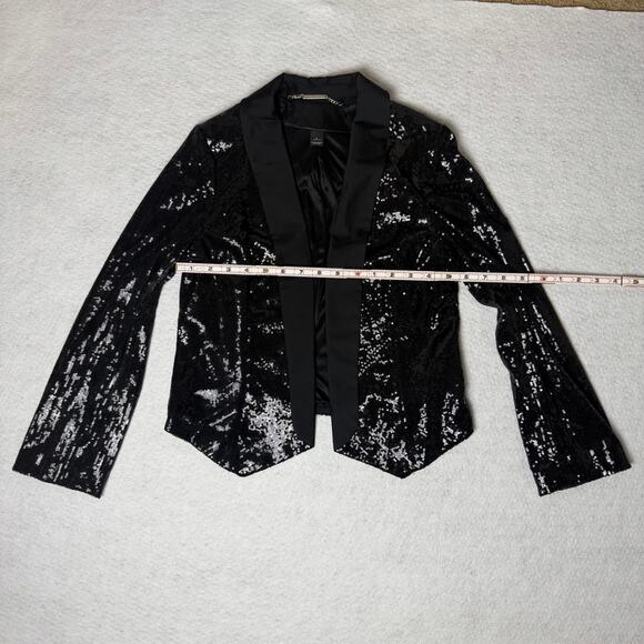 White House Black Market Black Sequin Blazer - Picture 4 of 8